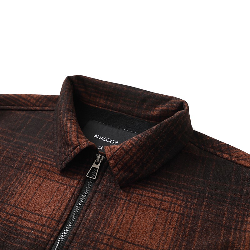 Zipper Plaid Jacket OEM